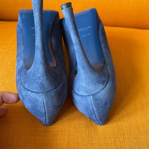 YVES SAINT LAURENT Swede BLUE HEELS💝HP - Picture 8 of 14